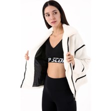 Scorp Shine Casual Kadın Peluş Mont Ekru