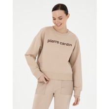 Pierre Cardin Kadın Bej Oversize Sweatshirt 50308055-VR011