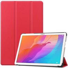 Noktaks - Honor Pad X8 10.1.inç - Kılıf Smart Cover Standlı 1-1 Kılıf - Kırmızı