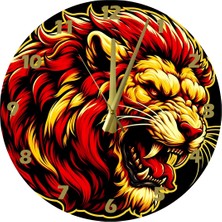 Ti Play Aslan Rakibini Boğdu 30 x 30 cm  Akrilik Dekoratif Modern Duvar Saati