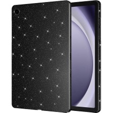 Noktaks - Galaxy Tab S9 Fe 10.9.inç SM-X510 - Kılıf Simli Parlak Görünümlü Koton Kılıf - Pembe