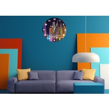 Ti Play Işıldayan Kuleler 30 x 30 cm  Akrilik Dekoratif Modern Duvar Saati