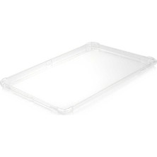 Noktaks - iPad Pro 9.7.inç 2016 A1673-A1674-A1675 - Kılıf Köşe Korumalı Anti Shock Silikon Kapak - Şeffaf