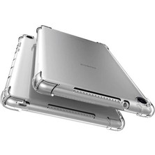 Noktaks - iPad 9.nesil 10.2.inç 2021 A2602-A2604-A2603-A2605 - Kılıf Köşe Korumalı Anti Shock Silikon Kapak - Şeffaf