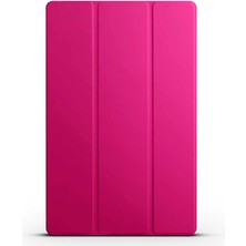 Noktaks - Galaxy Tab S10+ Plus 12.4.inç SM-X820 - Kılıf Smart Cover Standlı 1-1 Kılıf - Pembe