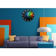 Ti Play Hayat ve Renler 30 x 30 cm  Akrilik Dekoratif Modern Duvar Saati