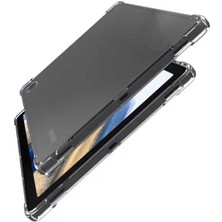 Noktaks - Galaxy Tab A8 10.5.inç SM-X200 - Kılıf Köşe Korumalı Anti Shock Silikon Kapak - Şeffaf