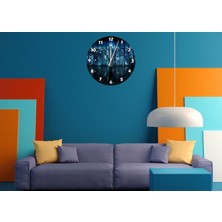 Ti Play Büyük Şehir 30 x 30 cm  Akrilik Dekoratif Modern Duvar Saati