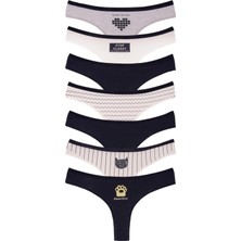 Dominant Kadın Brazilian Pamuklu Külot 7'li Paket Yumuşak Örme Kumaş ile Rahat Kullanım