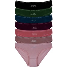 Dominant Kadın Lacivert Beyaz Pamuklu Likralı Külot 7 Li Paket 37000-472