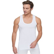 (3 Adet) %100 Pamuk Klasik Erkek Atlet Beyaz