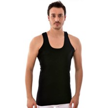 6'lı Klasik Askılı Erkek Atlet %100 Pamuk Penye Beyaz Atleti PRA-1372809-383149