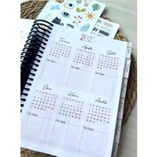 Steplanner 2025 Ajanda-Günlük Hayat PLANLAYICI-2025 Masa Takvimi-2 Sayfa Sticker-Bir Adet Tükenmez Kalem