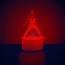 3D Mood Kişiye Özel Ronaldo Figürlü 3D Gece Lambası 16 Renk ve Kumandalı