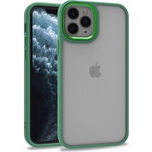 Enfein Apple iPhone 11 Pro Max Kılıf Flora Kapak - Yeşil