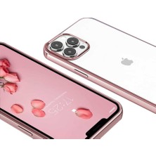 Enfein Apple iPhone 13 Pro Max Kılıf Pixel Kapak - Pembe