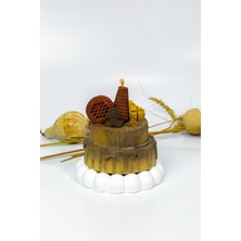 Choco Dekoratif Mum, Çikolata ve Vanilya Kokulu Mum pasta