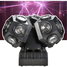 Quenlite WASH-500 Dönerli 3 Başlı Lazer Sahne Robot Işık 10X18W Disko Topu Rgbw 4in1