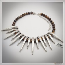 Z Jewelry Art Zulimar - El Yapımı Etnik Otantik Bohem Kadın Kolye