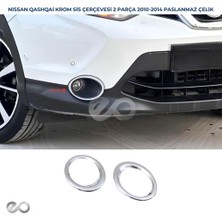 Ebal Oto Nissan Qashqai  Krom Sis Farı Çerçevesi 2 Parça 2010-2014 Paslanmaz Çelik