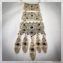 Z Jewelry Art Tooba - El Yapımı Etnik Otantik Bohem Kadın Kolye