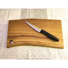 Limon Dekor Tek Parça Meşe Ağacından Sunum ve Kesme Tahtası Single Piece Oak Wood Serving And Cutting Board