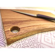 Limon Dekor Tek Parça Meşe Ağacından Sunum ve Kesme Tahtası Single Piece Oak Wood Serving And Cutting Board