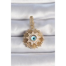 Style Of Carmen Pirinç Gold Renk Nazar Boncuklu Saçaklı Yıldız Figür Ajda Charm