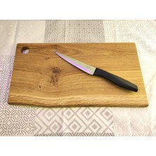 Limon Dekor Tek Parça Meşe Ağacından Sunum ve Kesme Tahtası Single Piece Oak Wood Serving And Cutting Board