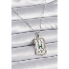 Style Of Carmen 316L Çelik Gümüş Renk Zincir Balık Burcu Zirkon Taşlı Kadın Kolye