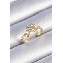 Style Of Carmen Pirinç Gold Renk Zirkon Taşlı Kadın Yüzük