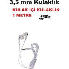 Flyonlook 3,5mm Kulaklık  Mikrafonlu Kulak Içi  Dış Ses Engeleyici Kulak Içi Kulaklık 1 Metre