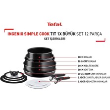 Titanyum Ingenio Simple Cook 1x Büyük Set - 12 Parça