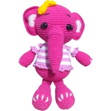 Organik El Yapımı Oyuncak Pembe Fil Bebek