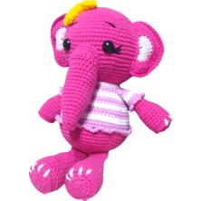 Organik El Yapımı Oyuncak Pembe Fil Bebek