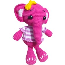 Organik El Yapımı Oyuncak Pembe Fil Bebek
