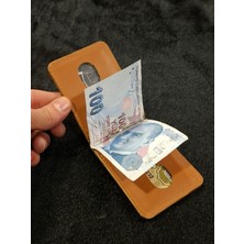 MAT DERİ  Deri Para Klipsli Cüzdan & Kartlık Taba Slim Kartlık