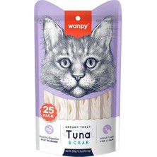Wanpy Ton Balıklı ve Yengeçli Sıvı Kedi Ödülü 14 gr 25 Adet