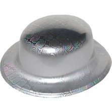 Gümüş Renk Hologramlı Plastik Yuvarlak Melon