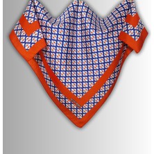 Kırmızı Fular Bandana Ipeksi Twill Saten Çintemani Desenli 58CMX58CM