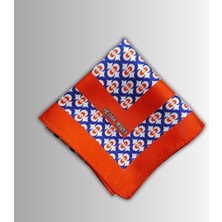 Kırmızı Fular Bandana Ipeksi Twill Saten Çintemani Desenli 58CMX58CM