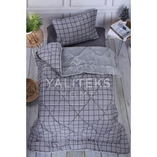 Yalıteks Home Tek Kişilik Welsoft Çift Taraflı Lüks Yorgan ve Yastık Kılıfı -Square