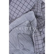 Yalıteks Home Tek Kişilik Welsoft Çift Taraflı Lüks Yorgan ve Yastık Kılıfı -Square