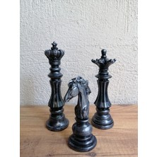 Nidage Dekoratif Mini Satranç Biblo 3'lü Set