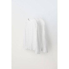 Pipsqueak Unisex Çocuk Düz Beyaz Basic Tshirt
