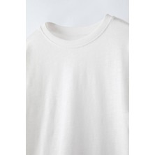 Pipsqueak Unisex Çocuk Düz Beyaz Basic Tshirt
