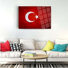 Glassart Design Türk bayrağı cam tablo 02