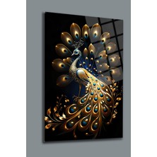 Glassart Design Tavus kuşu cam tablo 02