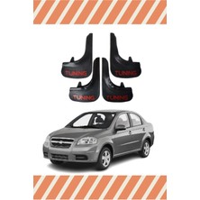 Chevrolet Aveo Sedan 2005-2011 Tunıng Yazılı 4'lü Tozluk Çamurluk Paçalık