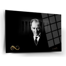 Atatürk Cam Tablo 88-Atatürk Tablosu-Türk Bayrağı Tablosu